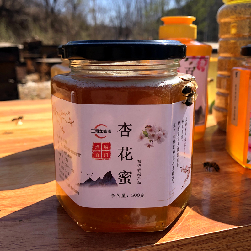 杏花蜂蜜纯正天然野生农家自产杏花蜜成熟原蜜散装王景龙蜂场自产